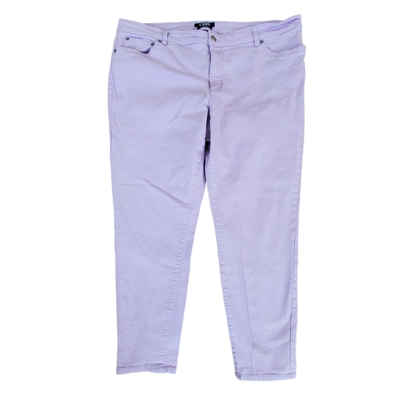 Chaps Lavender Skinny Ankle Jeans - Picture 3 of 10